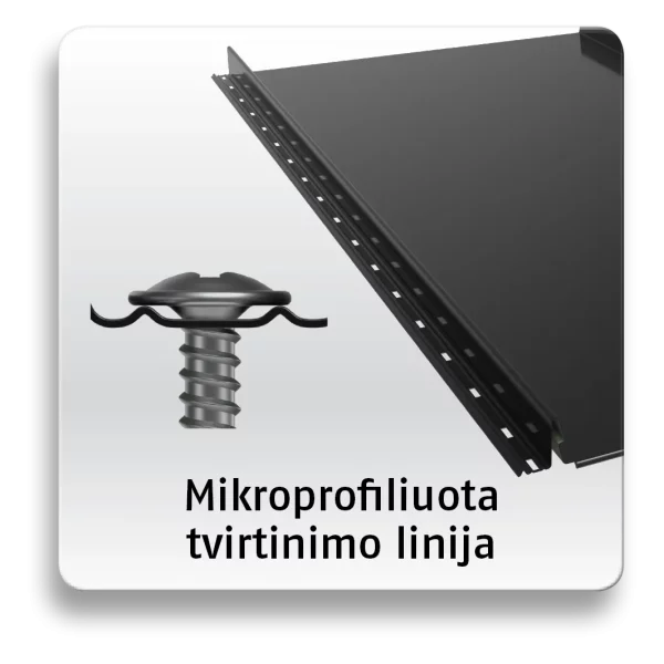 mikroprofiliuota tvirtinimo linija