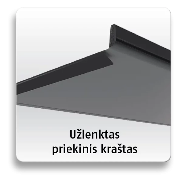 uzlenktas priekinis krastas