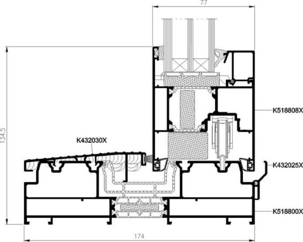 Aluminium Sliding Doors MB-77HS